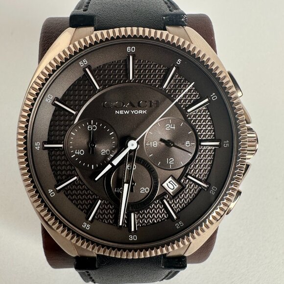 Coach Jackson Chronograph Men’s Watch | Rose Gold | Leather Strap | Restored - Picture 1 of 6